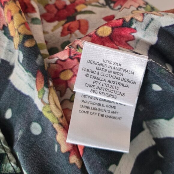 Camilla La Rosa Tie Front Short Dress Size 1 Small b101E - Picture 16 of 16